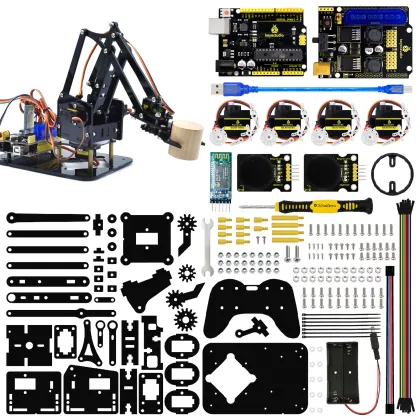 Joystick Memory 4 axis Mini desktop robot arm kit for Arduino Robotics Starter Kit