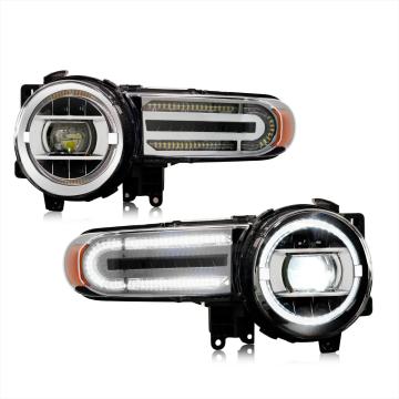 Exterior Accessories Clear/Smoke Cover LED Lamp Headlight for FJ Cruiser 2007-2021