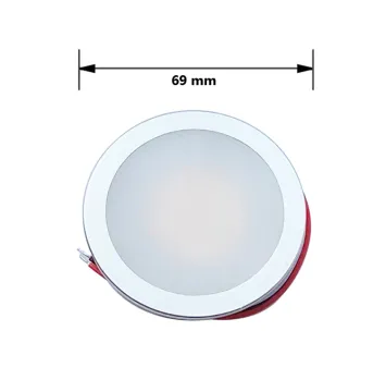 24V 5W White Bezel Recessed Down Light for Yacht Camper Motorhome