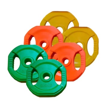 Complete Fitness Equipment Set: Colorful Rubber Plates, Black Rubber Plates, Pump Barbell, and More for Enhanced Gym Aerobics Experience