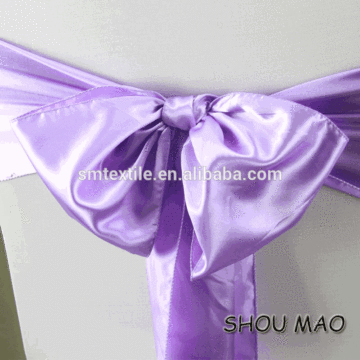 manufacture purple satin chair sashes