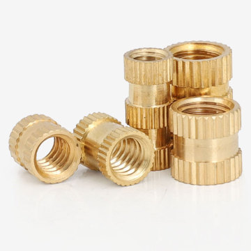 Custom M7x0.75 Brass Nut with Internal M1.4 Knurled for Heating Injection