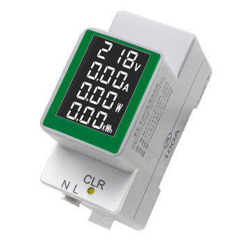 MITE MT008 Single-phase AC DIN Rail Meter 4in1 (Kwh/Volt/Amp/Watt) 0~100A AC50~300V