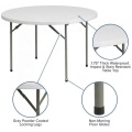 Blow molding round folding tables