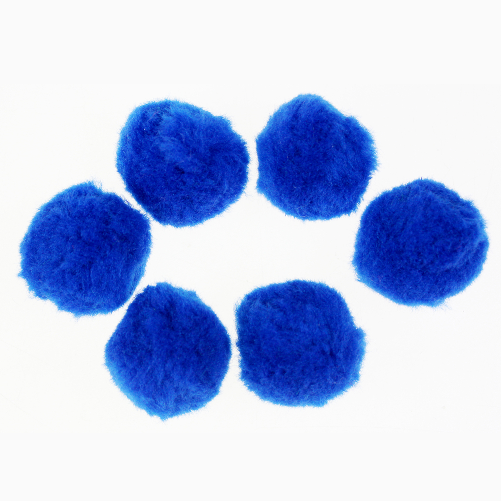 Jumbo Acrylic Pompom ball blue assorted