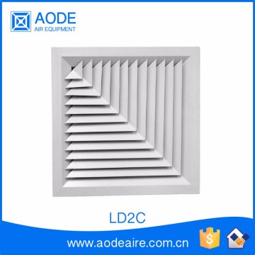 Aluminium modular ceiling air diffuser square for HVAC application, LD2C two catercorner way Layin Rectangular Diffuser