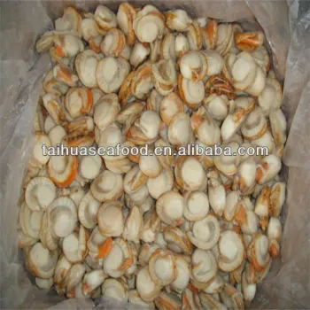 IQF frozen cooked scallops adductor(roe on)