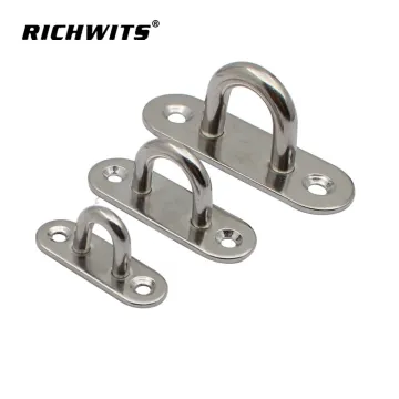 rigging hardware marine grade wall mount ceiling hook plate stainless steel pad eye plate