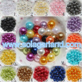 4-40MM akrylowe okrągłe perły koraliki Imitacja sztucznej perły Chunky koraliki do tworzenia biżuterii