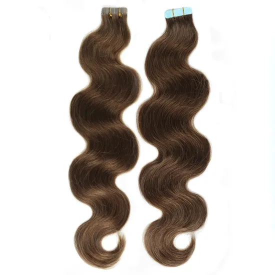 Curly Tape Hair Extension 100% Remy Human Hair Pu Weft Hair