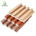 Decoração de interiores canelada painéis de parede WPC