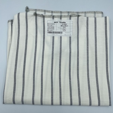 No Pilling Striped Pattern Linen Viscose Mixed Cloth