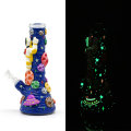 Blue astronaut luminous glass hookah