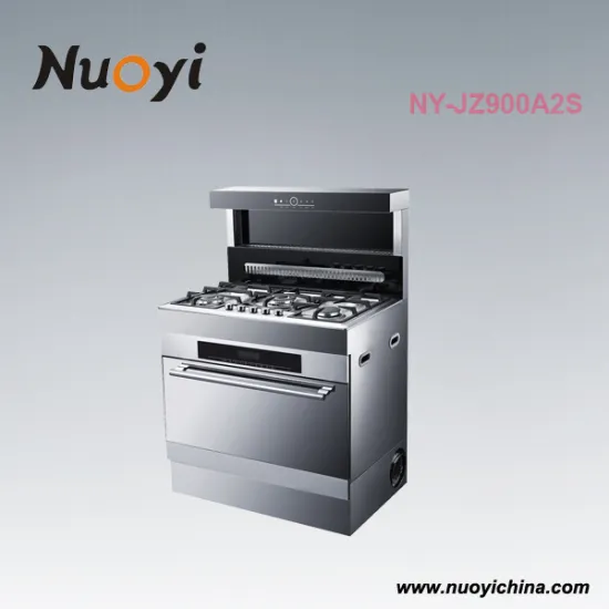Kitchen appliance stainless steel electric commerical cooking range hood oven combination