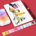 Ensemble de coffret à étain aquarelle de 12 couleurs Candy Solid