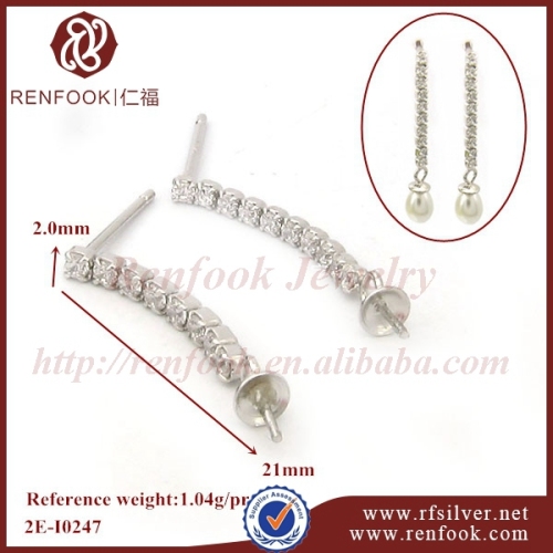 Renfook costume jewelry royal chain bamboo earring for diy