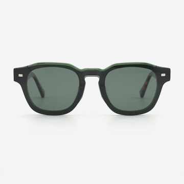 Classic Round Acetate Unisex Clip-On Sunglasses 23A8065