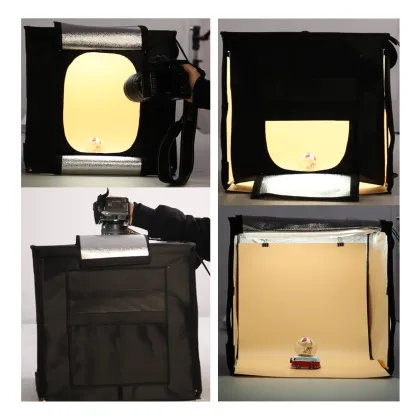 Professional Portable Photo Studio: Light Box Kit with Adjustable Brightness LED Strip Lights