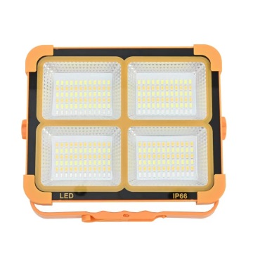 Portable solar camping light with handle