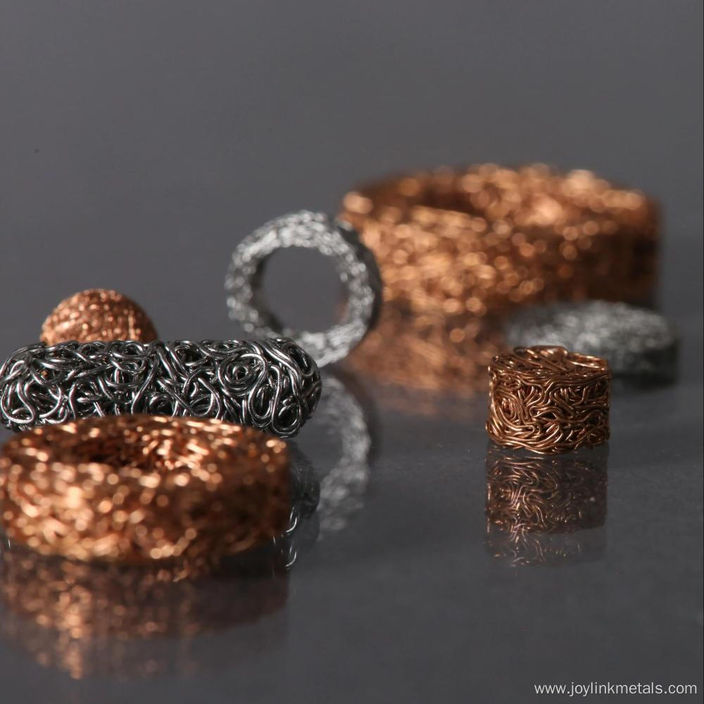Compressed knitted wire mesh