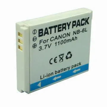 Camera Batteries for Canon, with 3.7V Voltage, 1,100mAh Capacity and CE/RoHS Marks