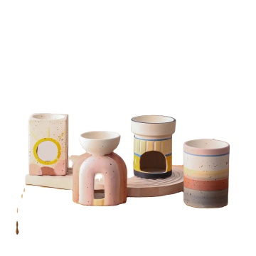 Luxury White Ceramic Wax Burner for Essential Oils