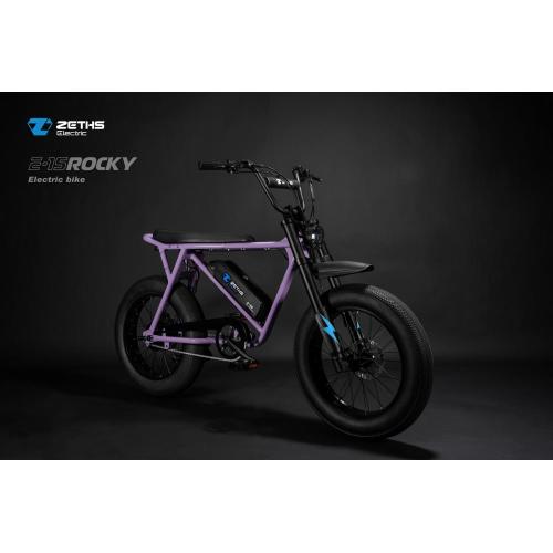 Moto de bicicleta eléctrica rocosa