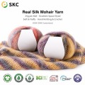 Fio extravagante de seda mohair 25g gradiente tingido super macio fofo oe à prova de álcalis 12s/5 mão tricô crochê diy oem odm personalizado