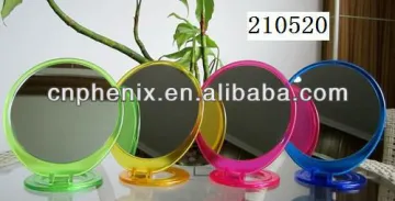 Fashion stand makeup cosmetic dural side normal and magnifying pocket mirror