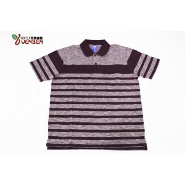 Polo en jersey flammé à rayures YD pour homme