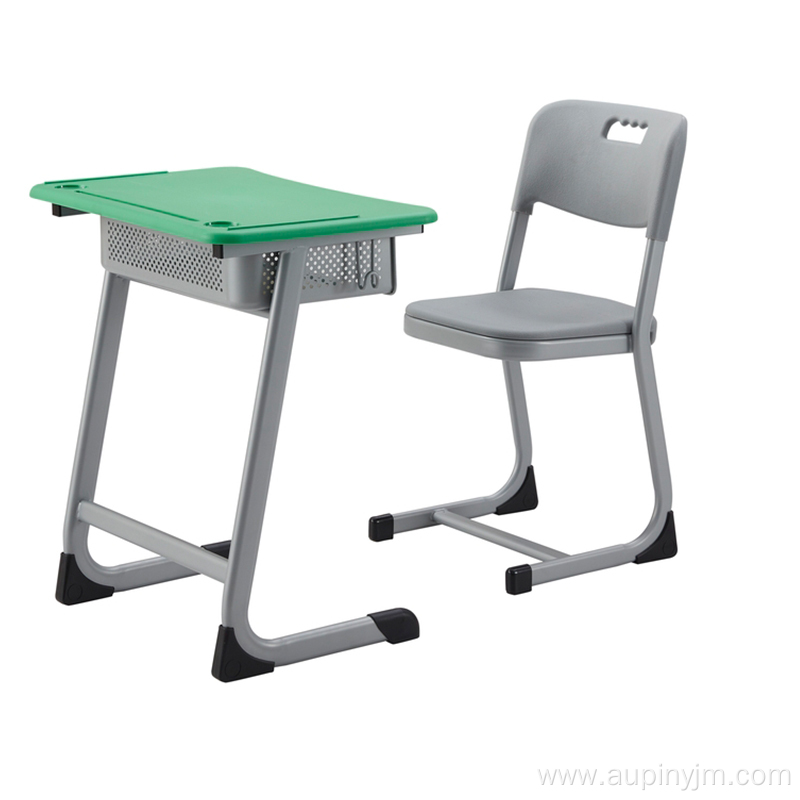 Metal school table and chair