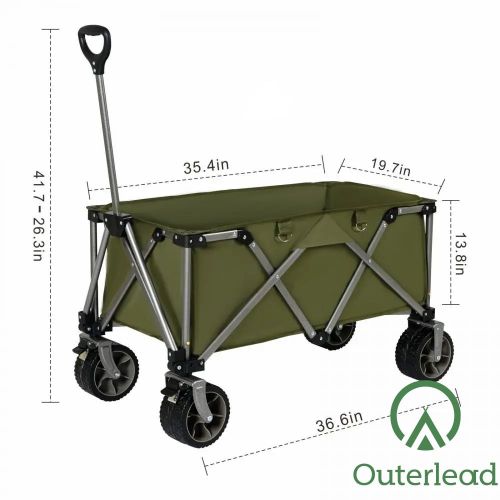 Gathered Folding Wagon Outerlead Folding Wagon Utility Outdoor Camping Garden Wain Supplier