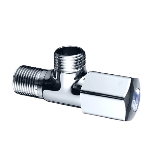 Chromed zinc alloy water saving angle valve