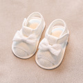 Cute Cartoon Toddler Slipper Baby Girl Sandals White Embroider Bow Factory