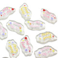 Mixed Transparent Clear Good Night Hear Star Letter Clouds Flat Back Resin Beads Decoration Charms  Children Jewelry Ornament