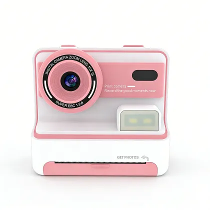 Kids Portable Instant Print Camera 26MP HD 1200mAh Rechargeable Battery Electronic Control Sketch Filters Frames Durable