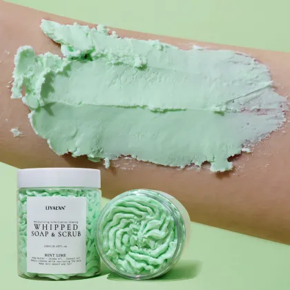 Natural Mint Lime Whipped Soap - Private Label Skin Deep Cleansing Refreshing Shower