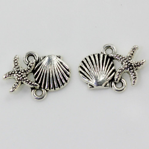 Cute  Sea Shell Sea Star Animal Beads Beautiful Metallic Beads for Key Chains Making Accessories