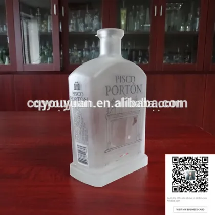 Pisco Liquor Glass Bottle Empty Rectangular Empty Absolut Vodka Bottle 750ML