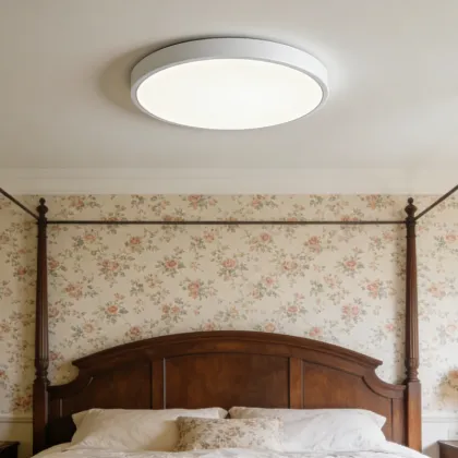 Indoor ceiling lighting with gentle warmth