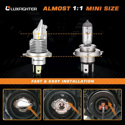 LUXFIGHTER OEM H3 LED 2023 Car Light Bulbs - H1 H7 9005 9006 Headlight Bulbs