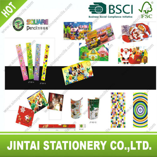 BSCI certificated eco pencil Square puzzle pencil