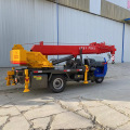 Three wheel fixed crane