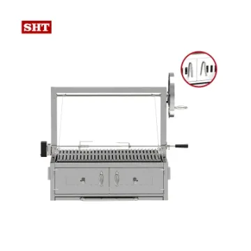 Weathering Steel BBQ Barbecue Grill Small Charcoal Grill