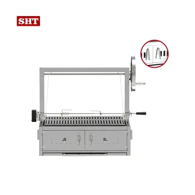 Weathering Steel BBQ Barbecue Grill Small Charcoal Grill