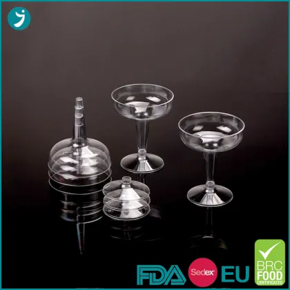 Clear Plastic Cocktail Glasses 4.5 oz Disposable