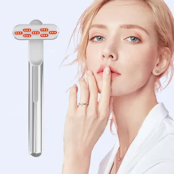 8-Color LED Light Beauty Device: A Hand-Held Face Lift Massager with Red Light Therapy and Facial Care Wand