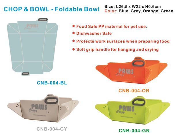 Foldable dog bowl