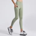 Leggings de entrenamiento de pantalón de yoga de cintura alta para mujer