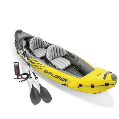 INTEX Explorer K2 Kayak - 2 Person Durable Inflatable Paddle Boat (0.75mm PVC)